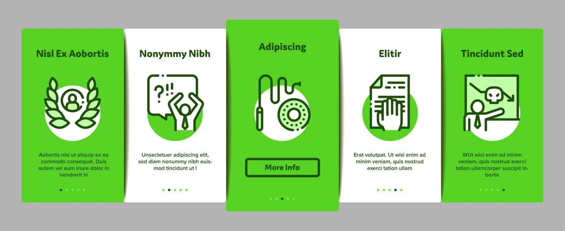 Boss Leader Company Onboarding Elements Icons Set Vector