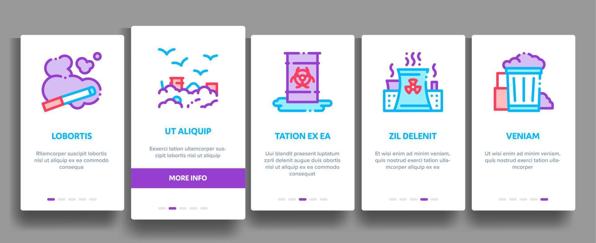 Pollution of Nature Vector Onboarding