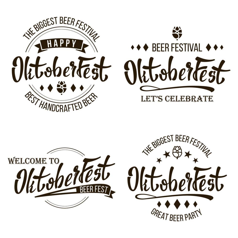 Oktoberfest Beer Festival Vector. Celebration Retro Typography Design. Print Template Good For Poster Or Flyer. Isolated On White Illustration vector