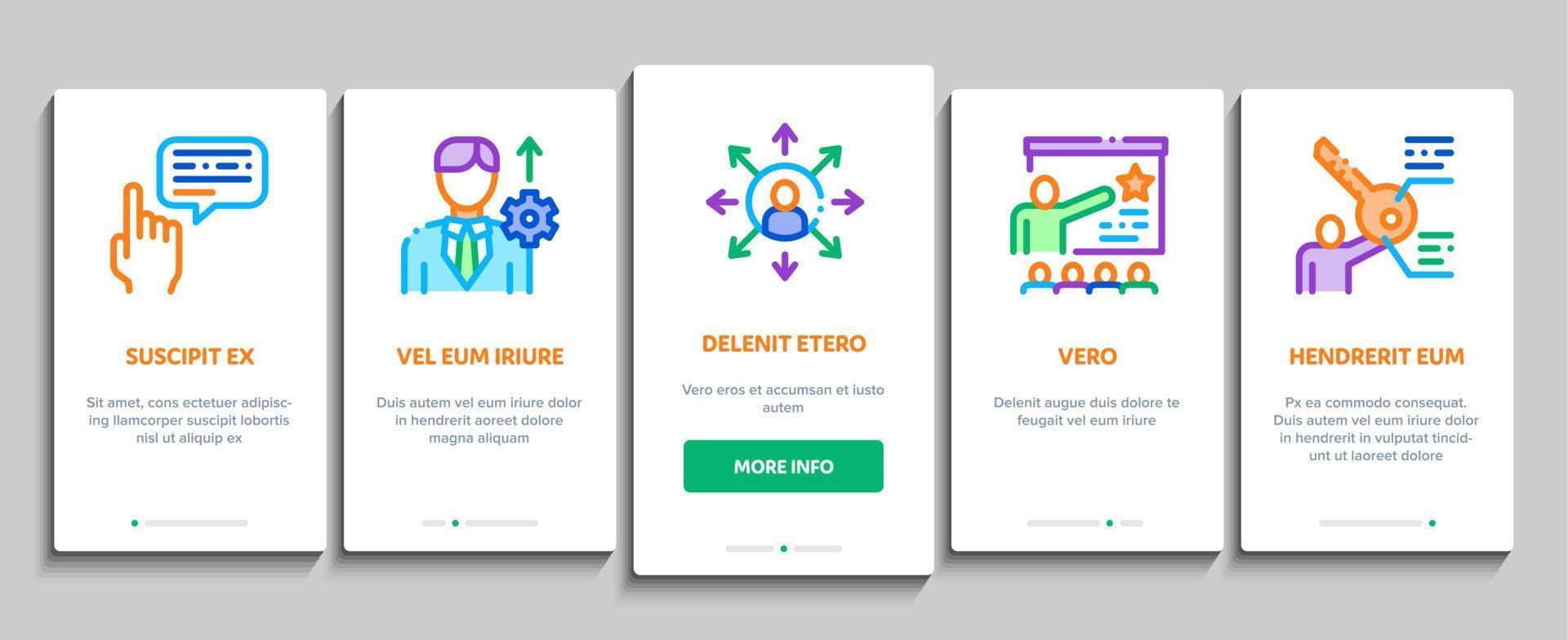 Sme Business Company Onboarding Elements Icons Set Vector