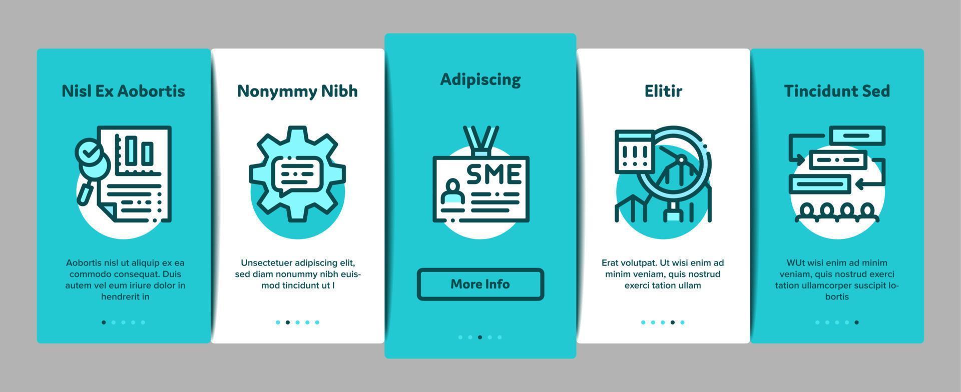 Sme Business Company Onboarding Elements Icons Set Vector