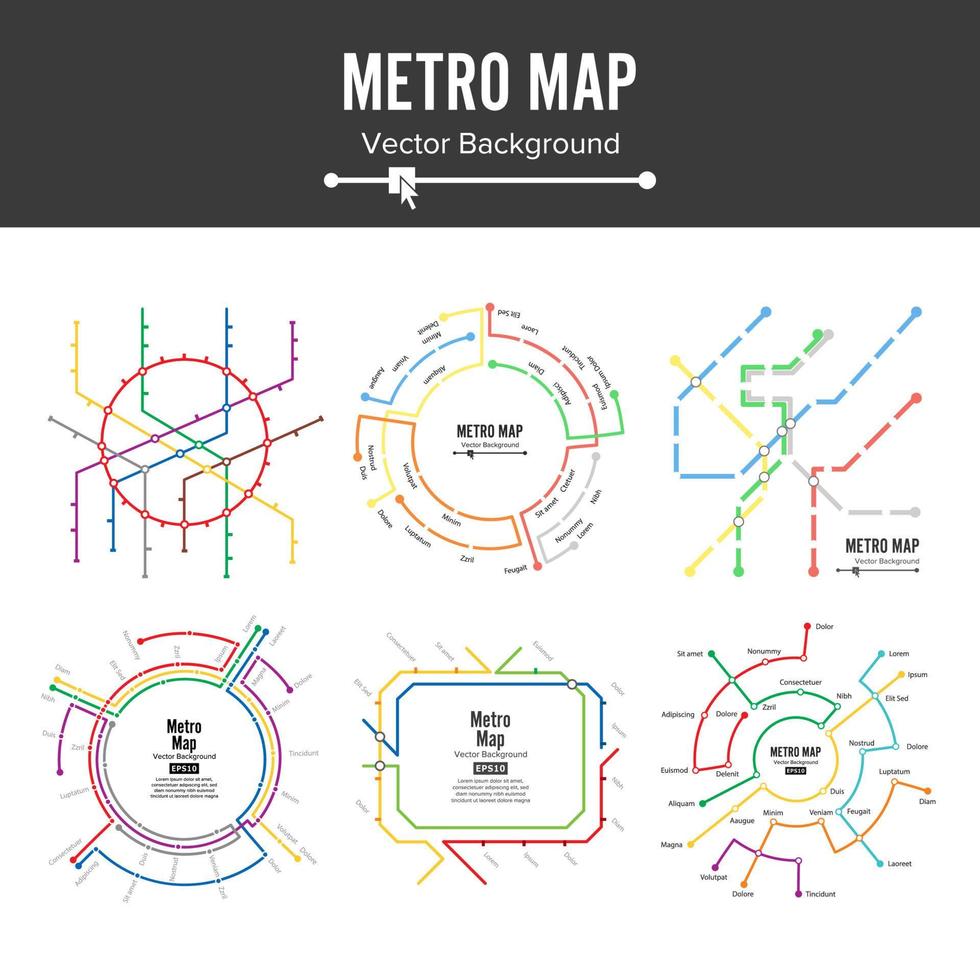 Metro Map Vector. Plan Map Station Metro vector