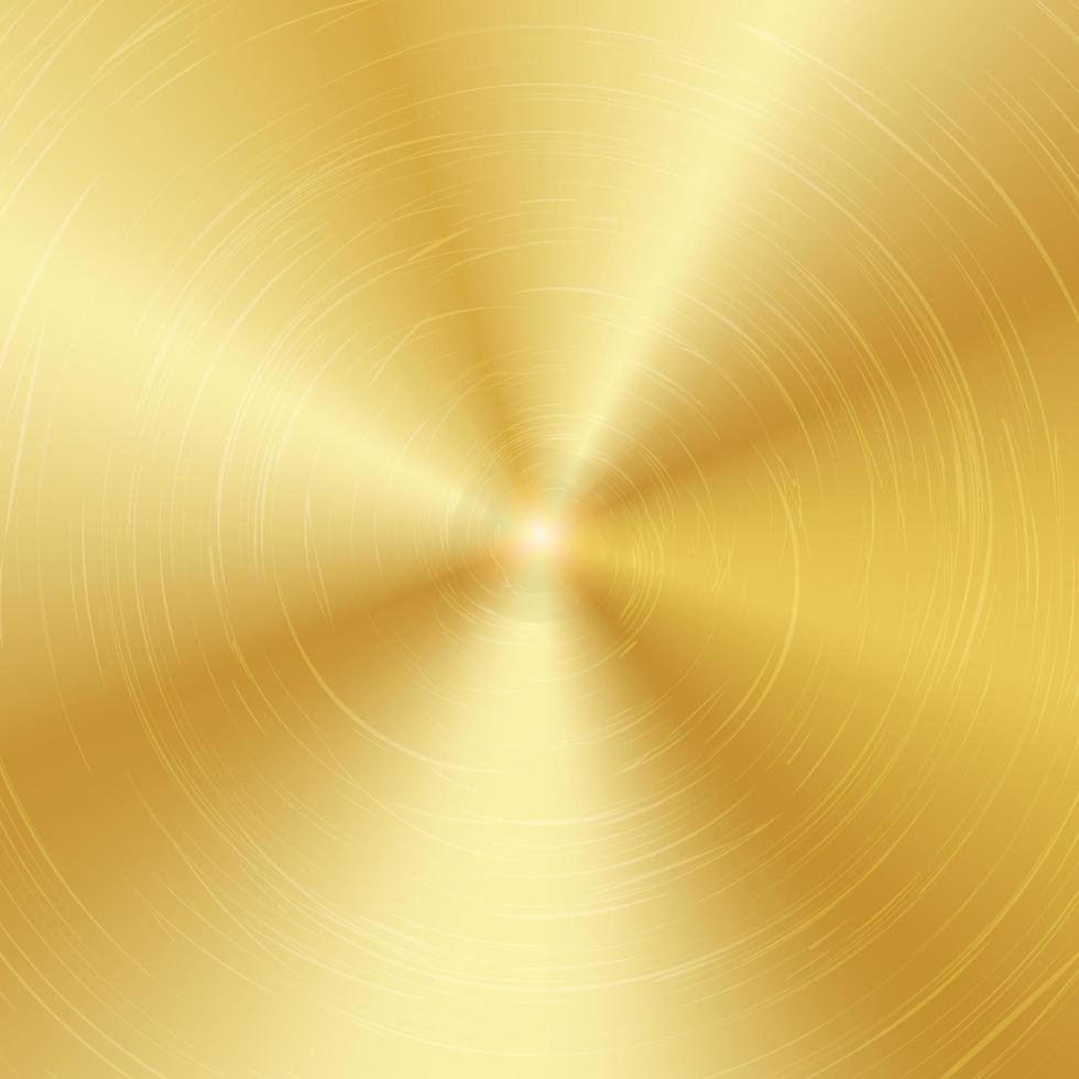 Gold Or Bronze Metal Abstract Technology Background. Polished, Brushed Texture. Vector illustration.