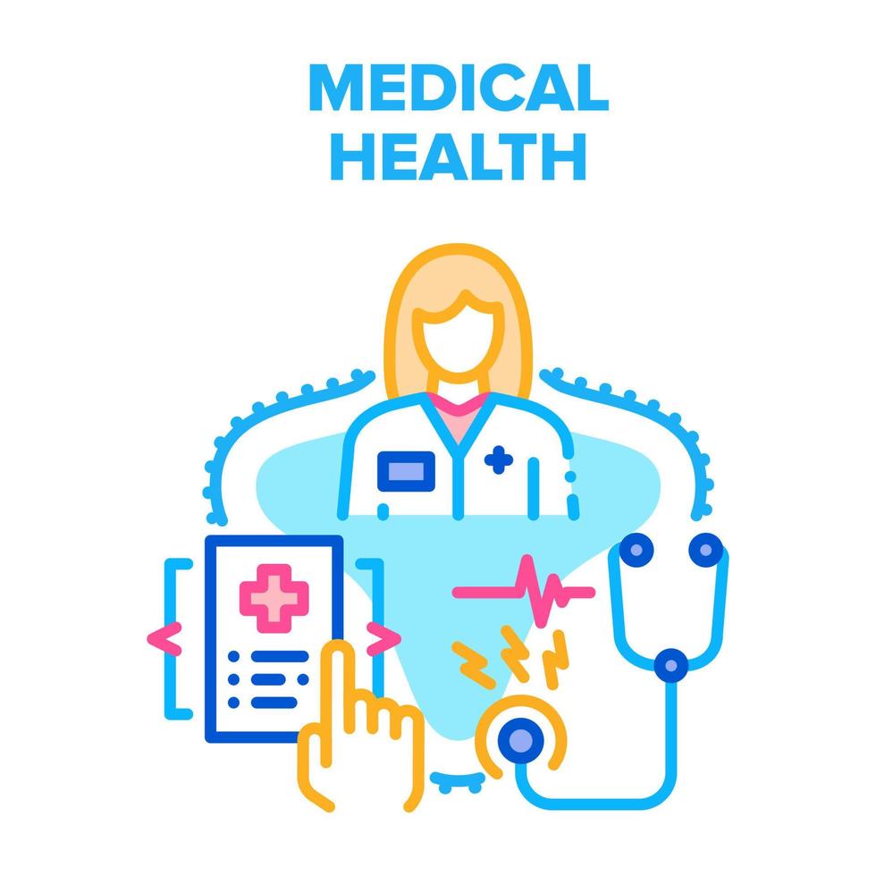 Medical Health Vector Concept Color Illustration