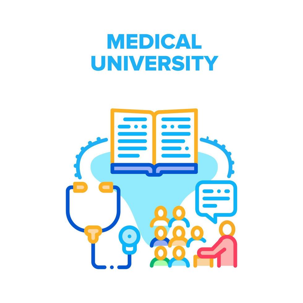 Medical University Education Vector Concept Color