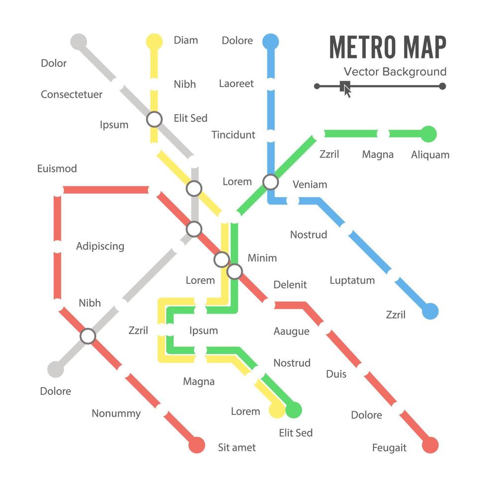 Metro Map Vector. vector