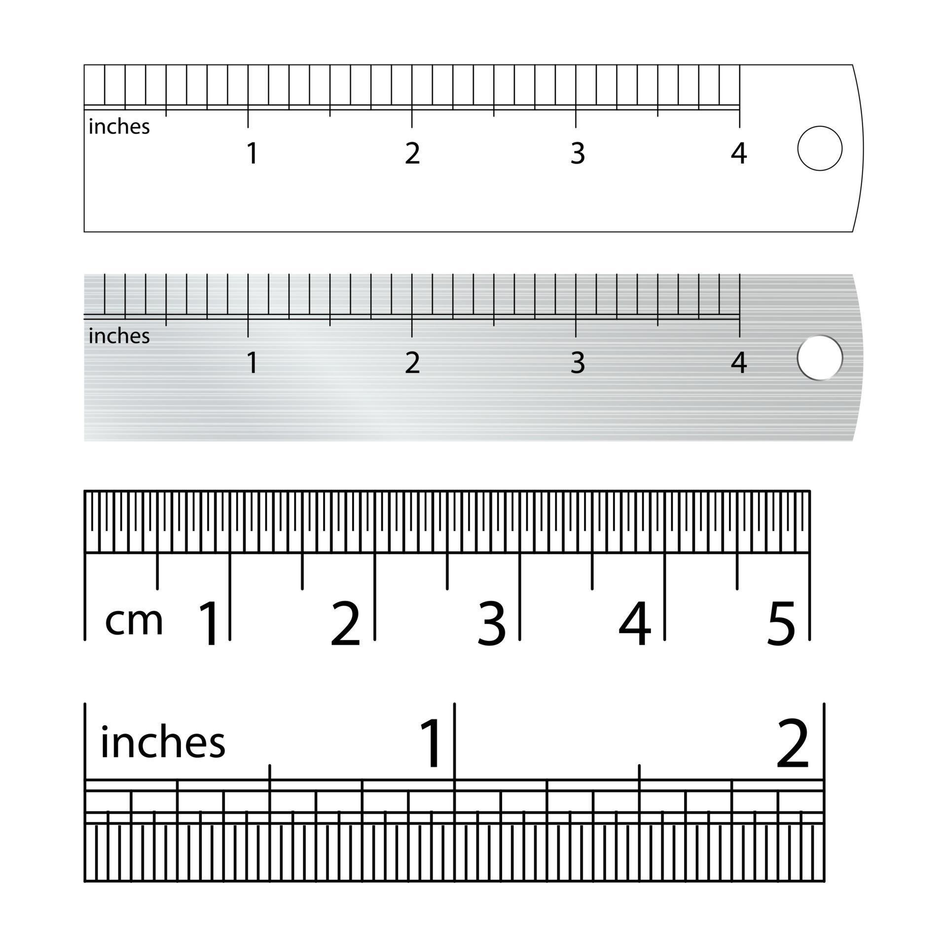 Metric Imperial Rulers Vector. 17351433 Vector Art at Vecteezy