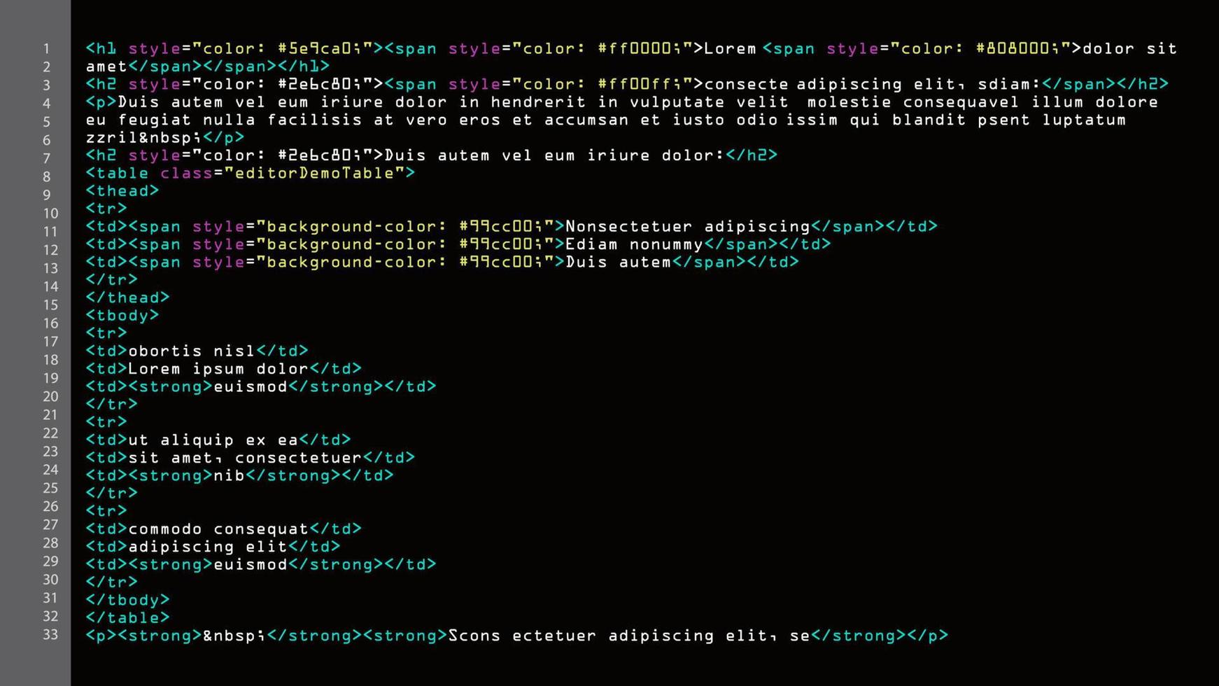 HTML Simple Code Vector. vector