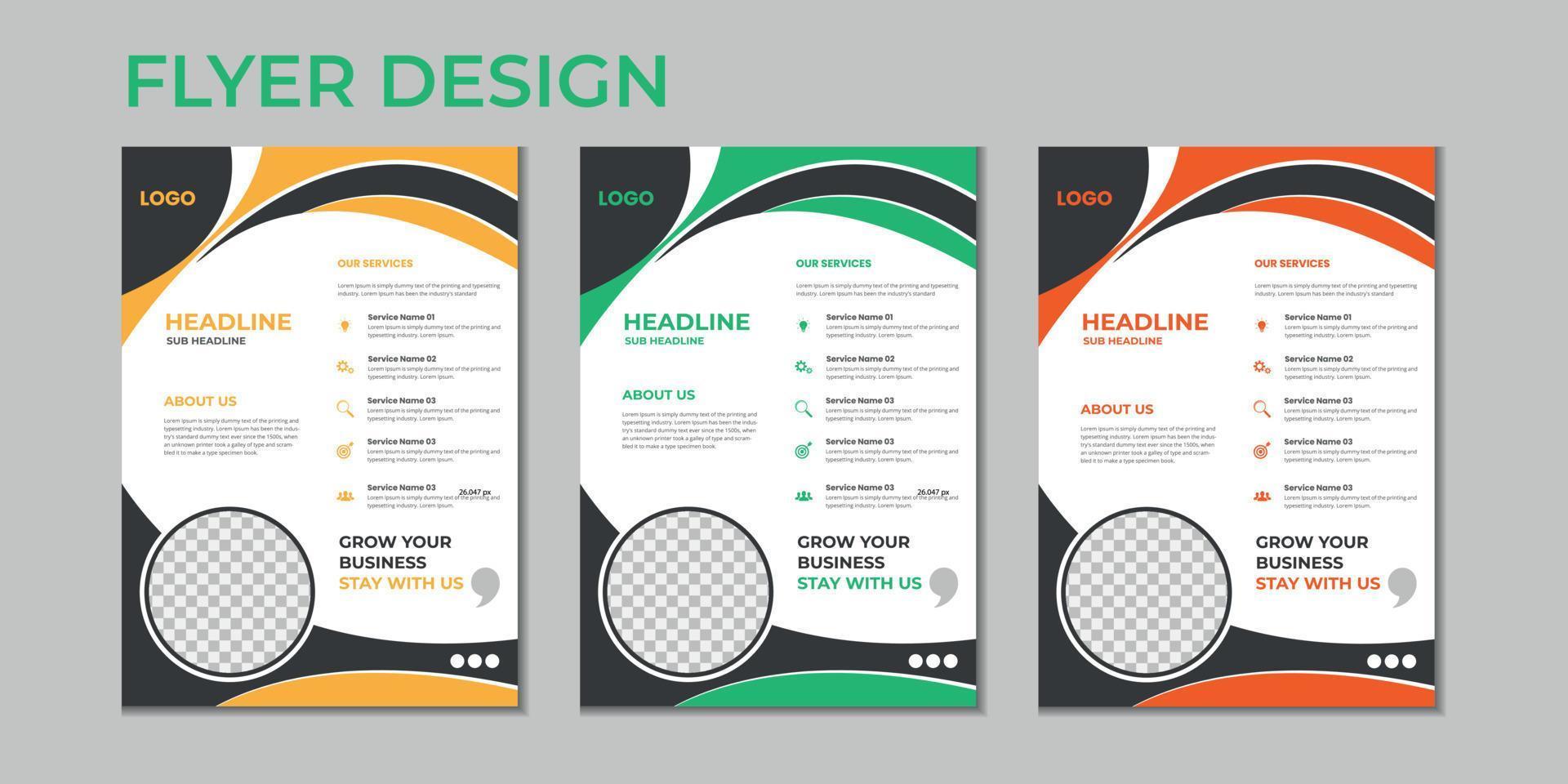 Business presentation vector flyer template, modern cover layout, annual report, poster, flyer in A4 with colorful geometric shapes, gradient color with light background