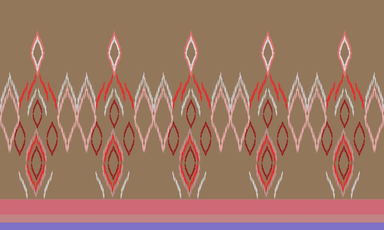 diseño de patrones geométricos étnicos abstractos para fondo o papel tapiz, adorno de folclore geométrico ikat. textura étnica tribal. patrón de rayas impecable al estilo azteca. figura bordado tribal vector