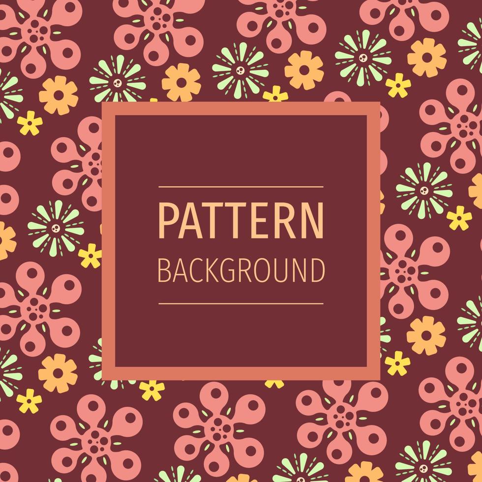 Abstract Floral Pattern Frame 03 vector