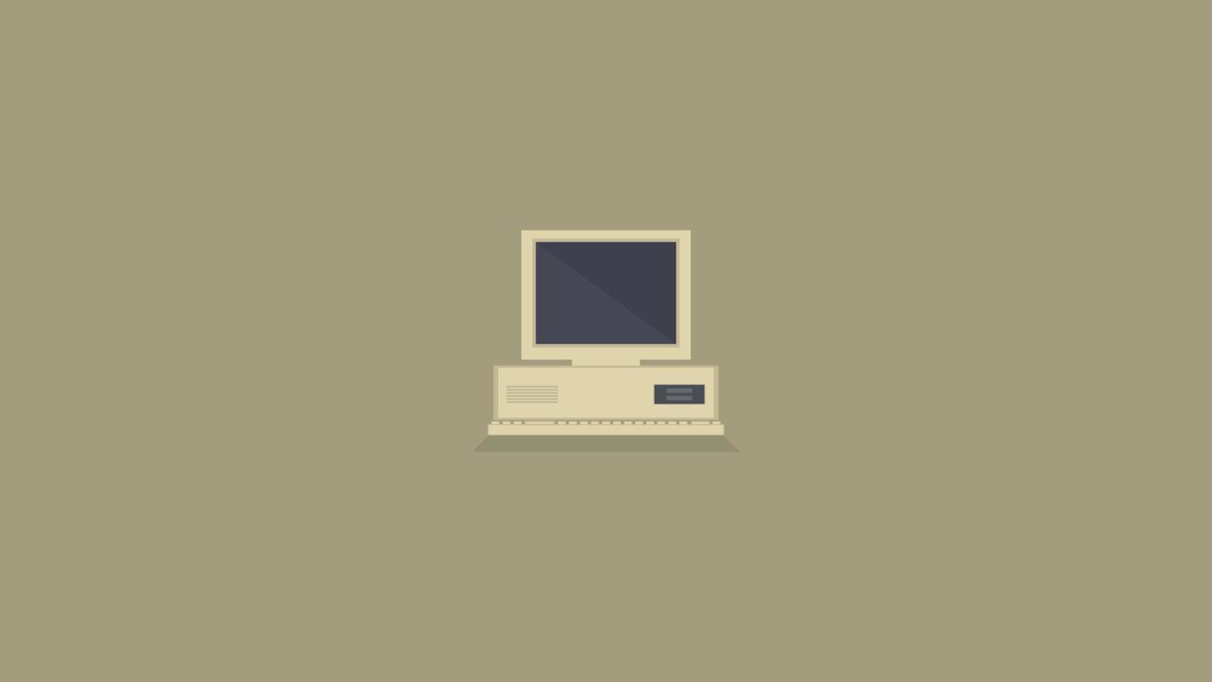 minimalismo fondos de pantalla una computadora simple vector