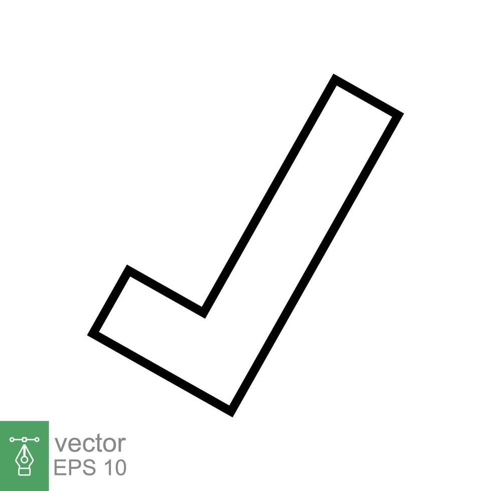 Check mark icon. Simple flat style. Tick sign, checkmark, correct symbol, approved concept. Vector illustration design isolated on white background. EPS 10.