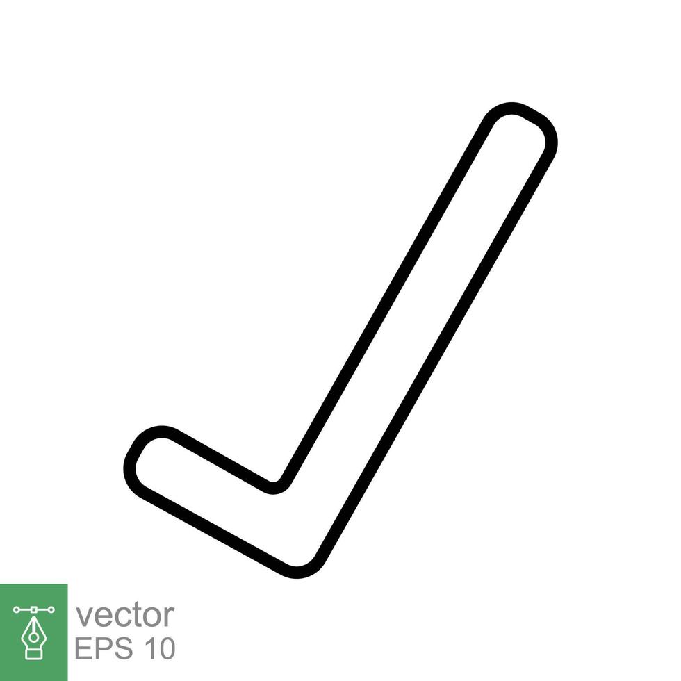 icono de marca de verificación. estilo plano sencillo. signo de marca, marca de verificación, símbolo correcto, concepto aprobado. diseño de ilustración vectorial aislado sobre fondo blanco. eps 10. vector