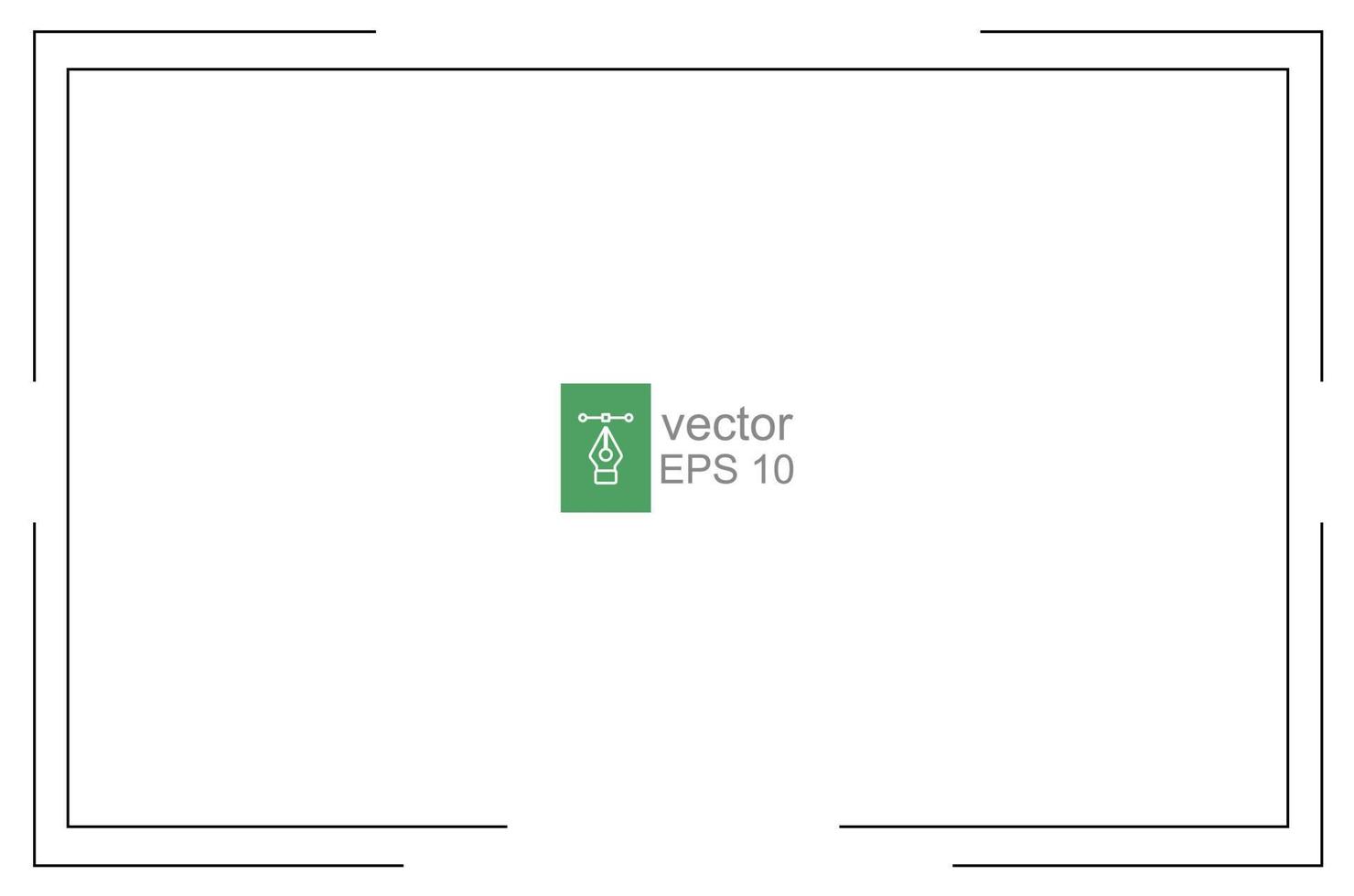 línea fronteriza plantilla de marco de contorno de rectángulo simple, concepto vintage. diseño de ilustración vectorial aislado sobre fondo blanco. eps 10. vector