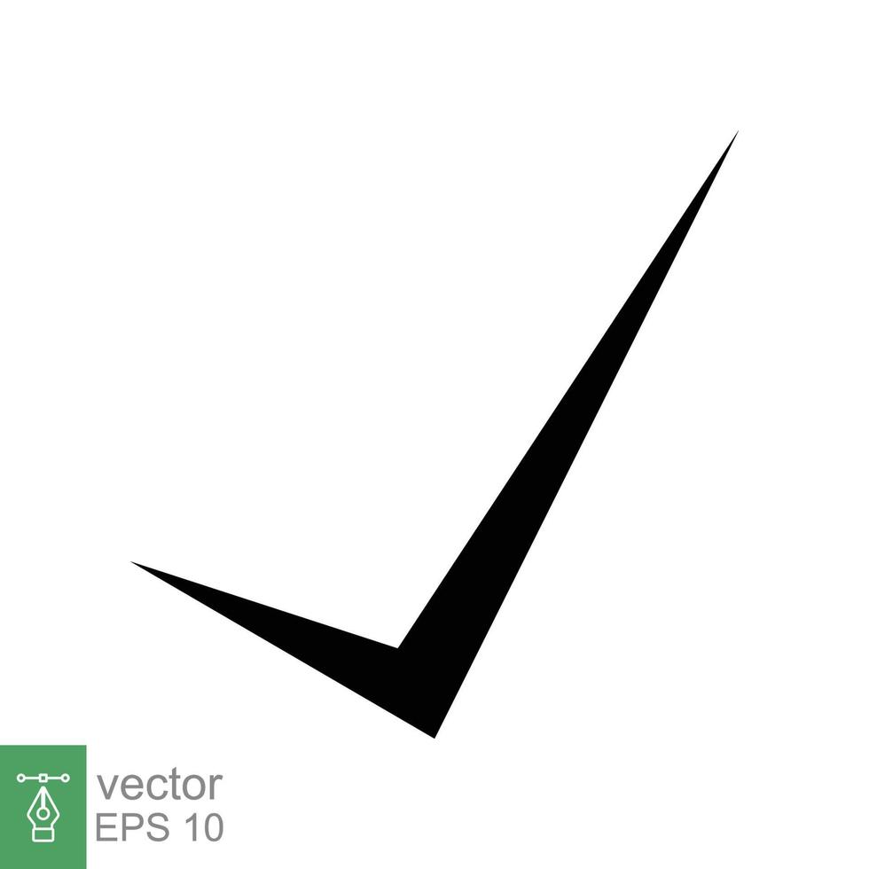 icono de marca de verificación. estilo plano sencillo. signo de marca, marca de verificación, símbolo correcto, concepto aprobado. diseño de ilustración vectorial aislado sobre fondo blanco. eps 10. vector