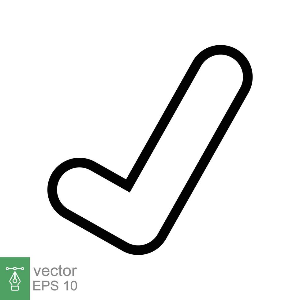 icono de marca de verificación. estilo plano sencillo. signo de marca, marca de verificación, símbolo correcto, concepto aprobado. diseño de ilustración vectorial aislado sobre fondo blanco. eps 10. vector