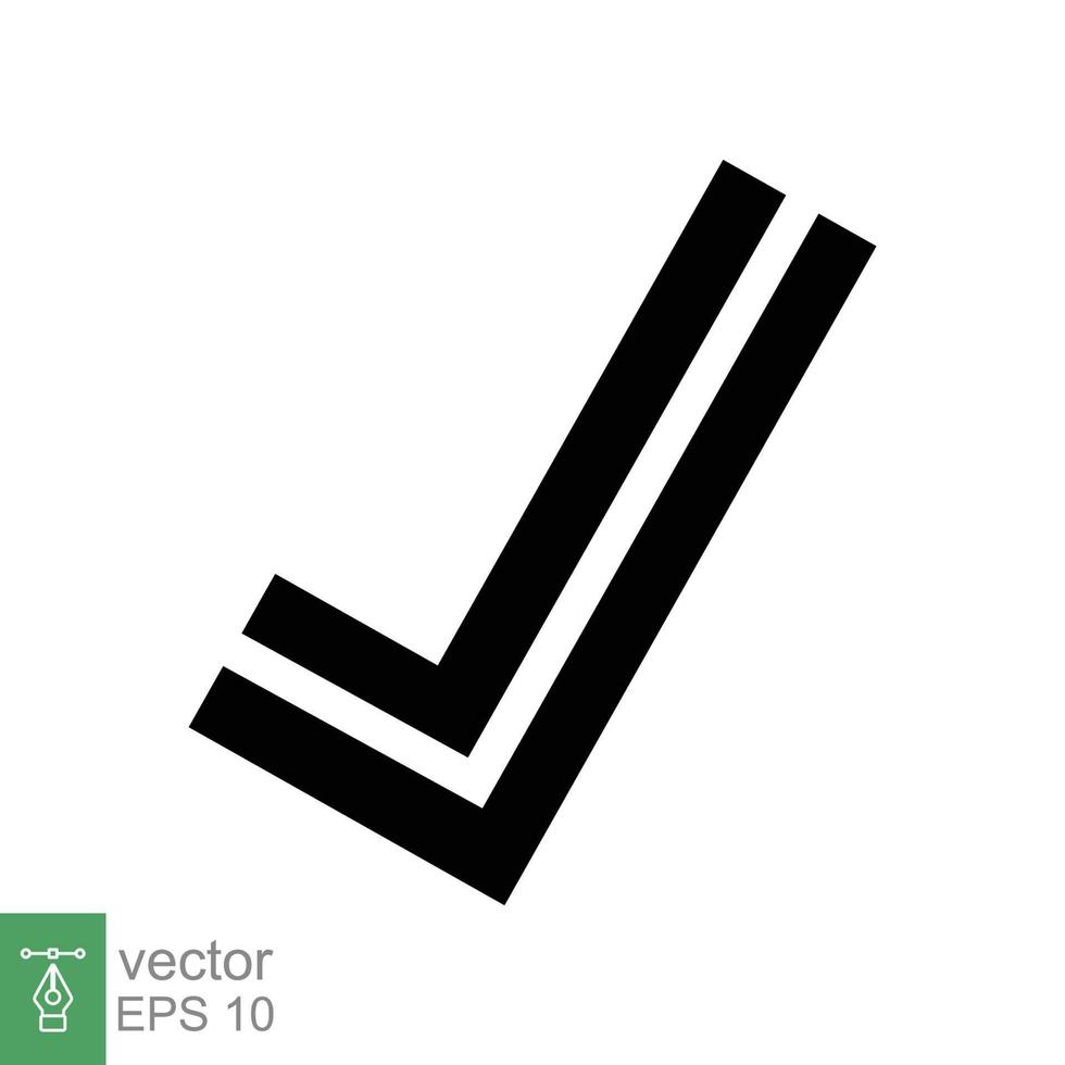 icono de marca de verificación. estilo plano sencillo. signo de marca, marca de verificación, símbolo correcto, concepto aprobado. diseño de ilustración vectorial aislado sobre fondo blanco. eps 10. vector