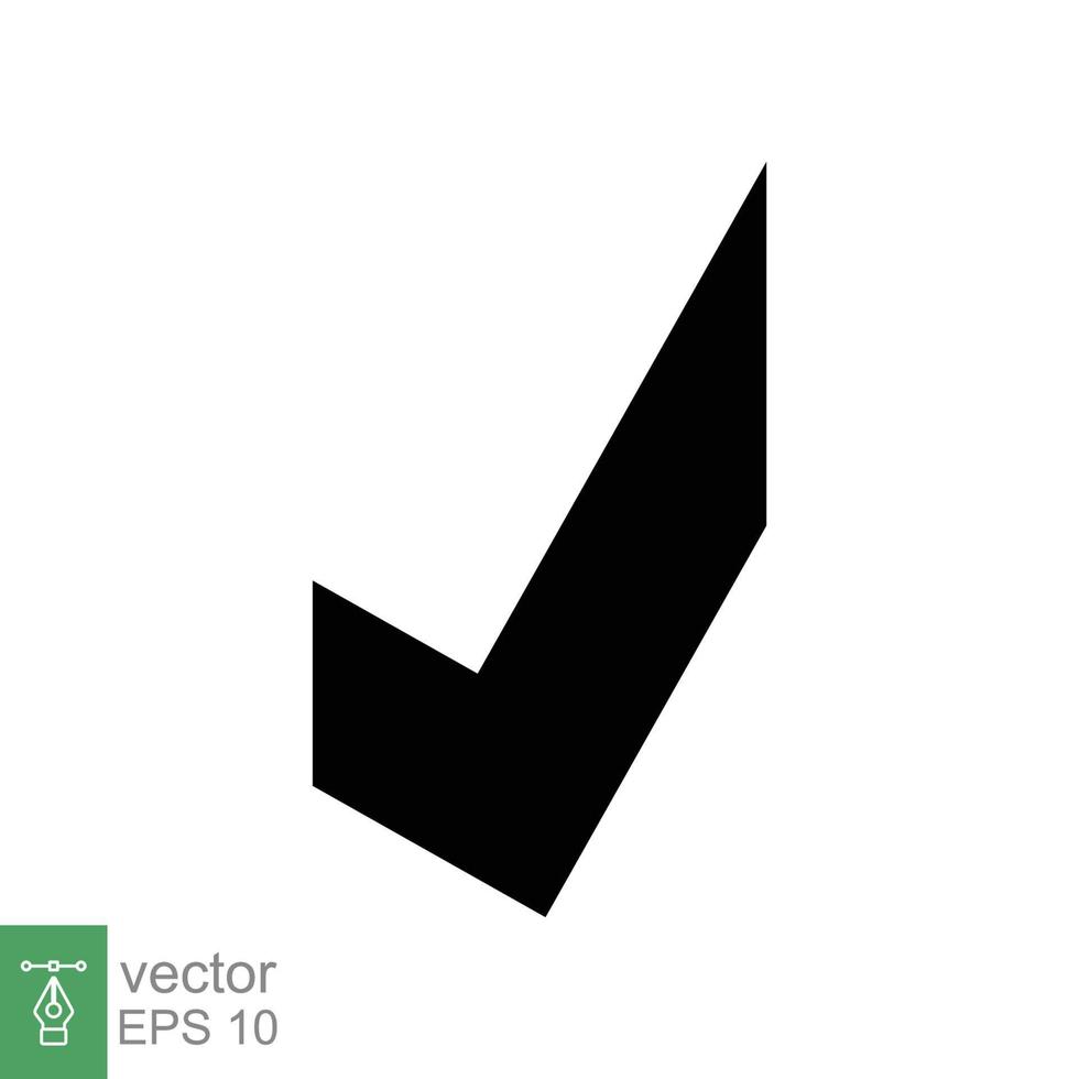 Check mark icon. Simple flat style. Tick sign, checkmark, correct symbol, approved concept. Vector illustration design isolated on white background. EPS 10.