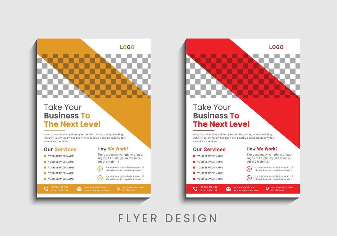 Modern and creative professional corporate business flyer template design in a4 vector