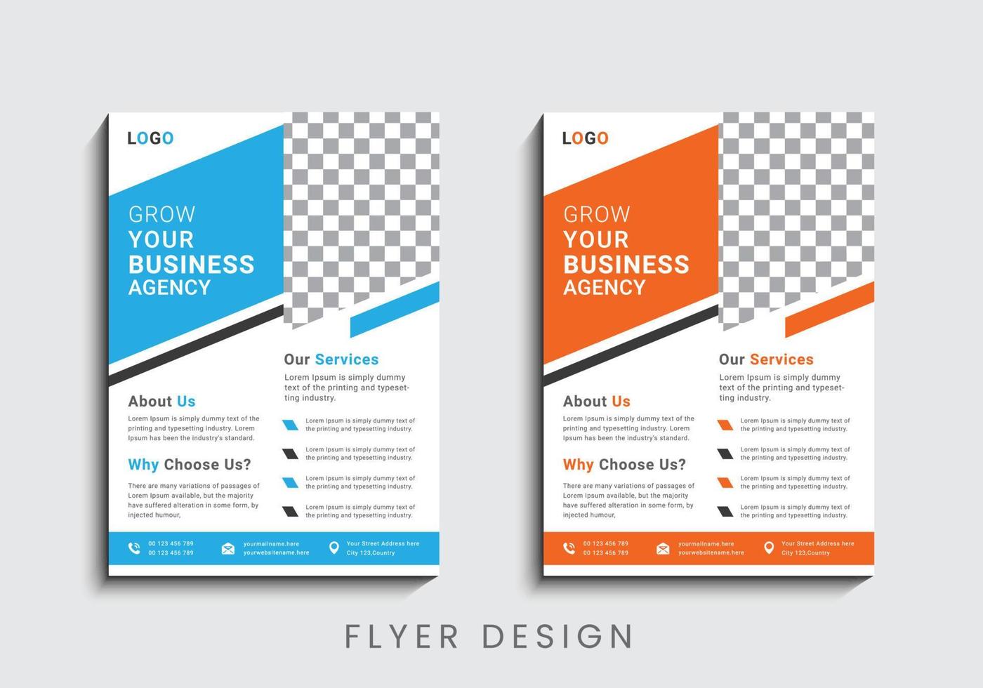 Modern and creative professional corporate business flyer template design in a4 vector