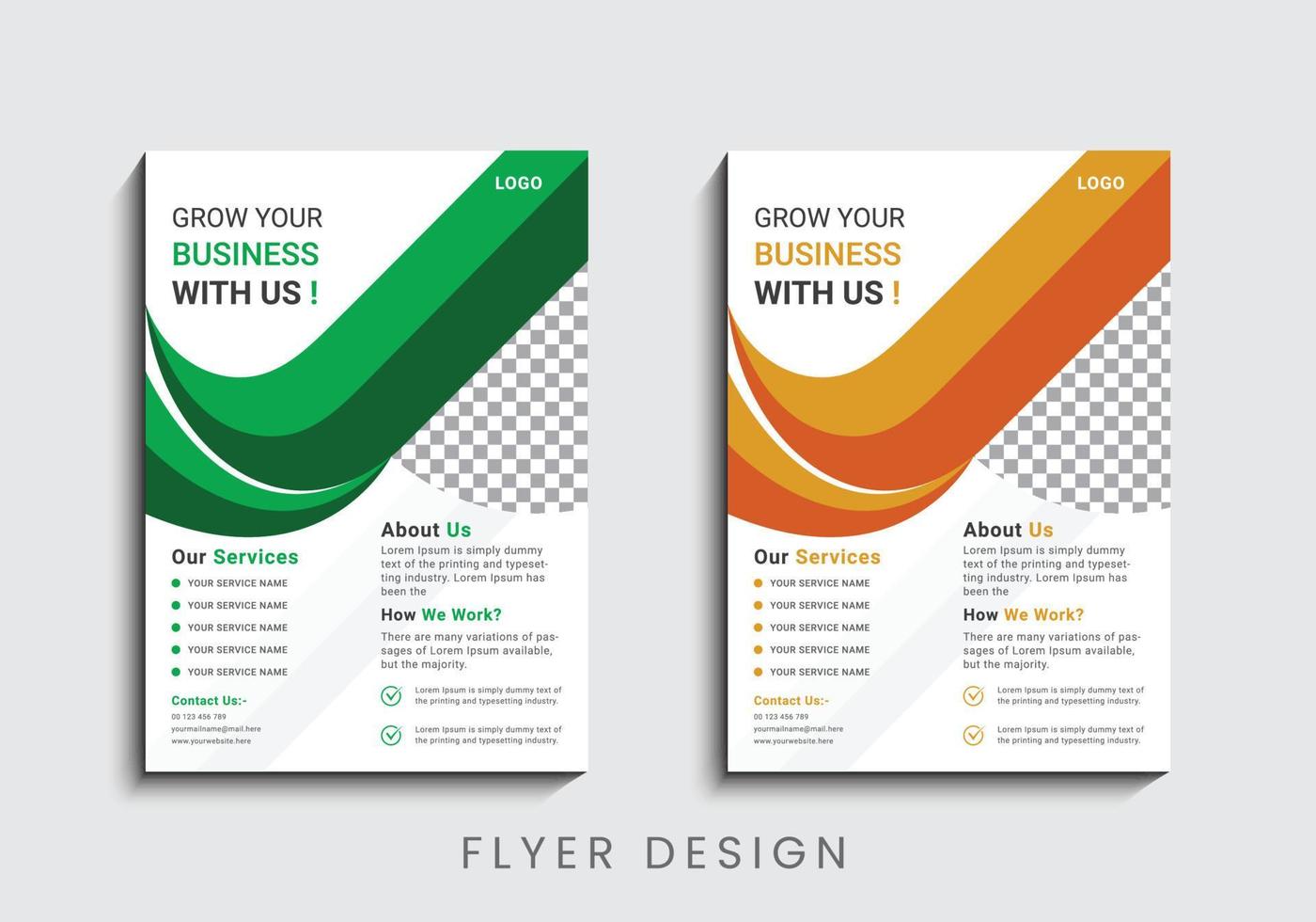 Modern and creative professional corporate business flyer template design in a4 vector
