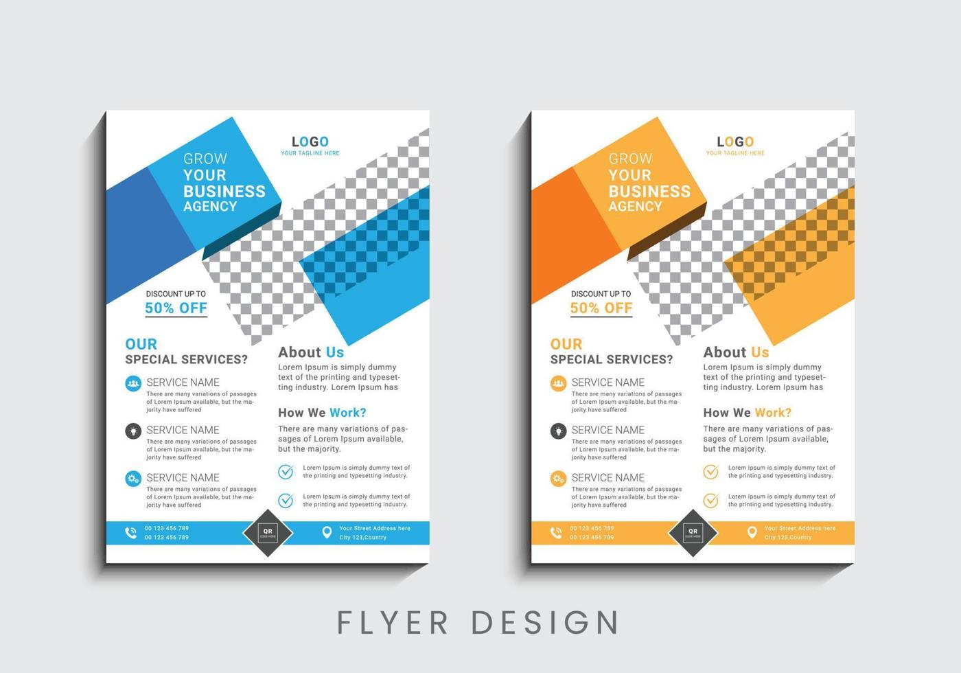 Modern and creative professional corporate business flyer template design in a4 vector