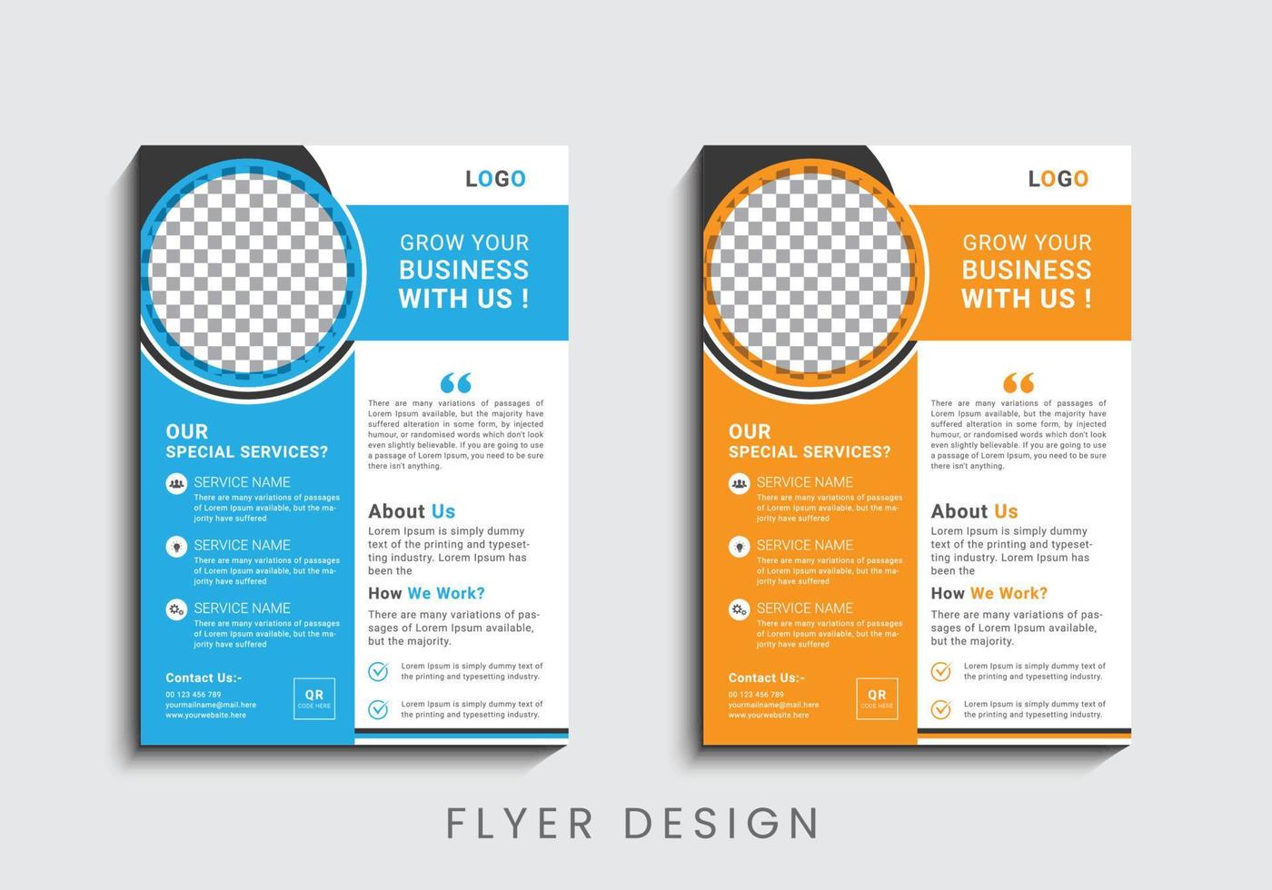 Modern and creative professional corporate business flyer template design in a4 vector