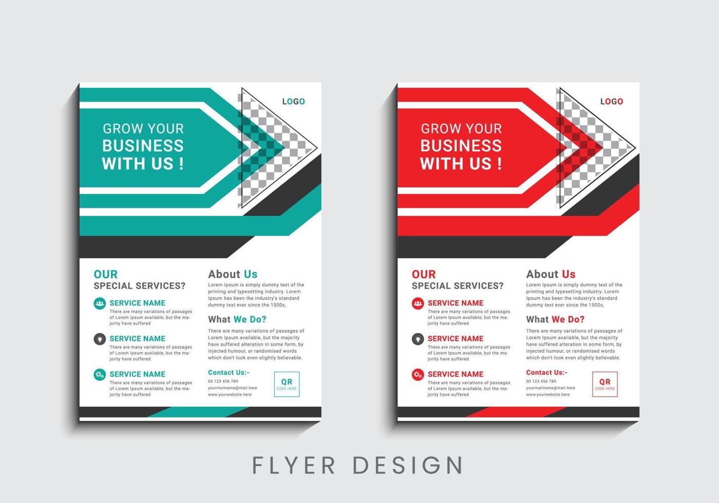 Modern and creative professional corporate business flyer template design in a4 vector
