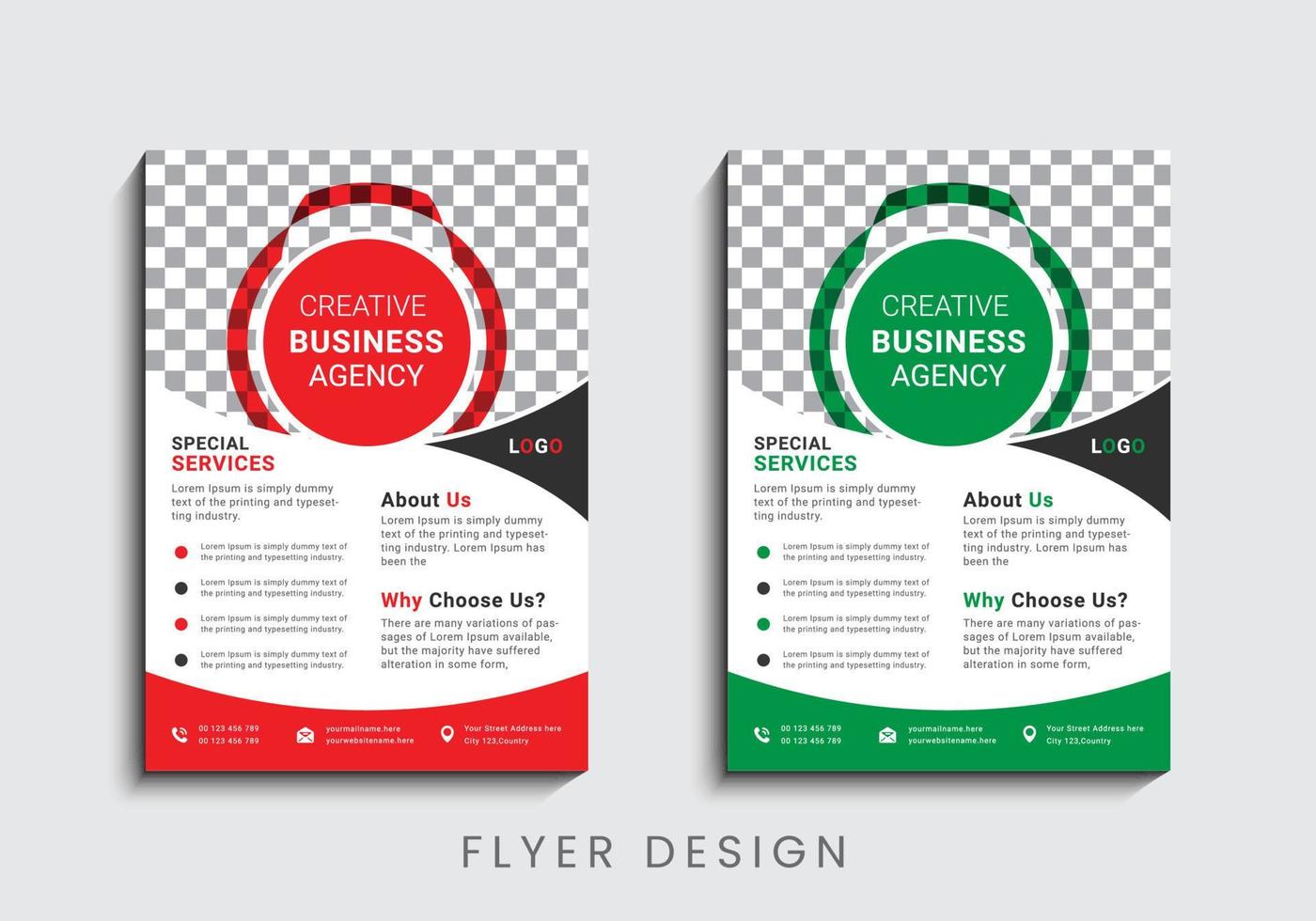 Modern and creative professional corporate business flyer template design in a4 vector