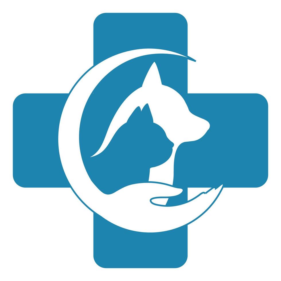 ilustración del logo de una clínica veterinaria. vector