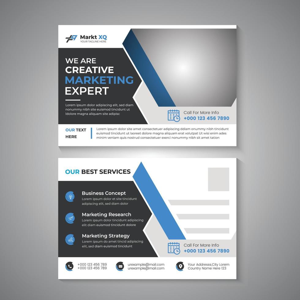 Corporate Post Card Design Template vector