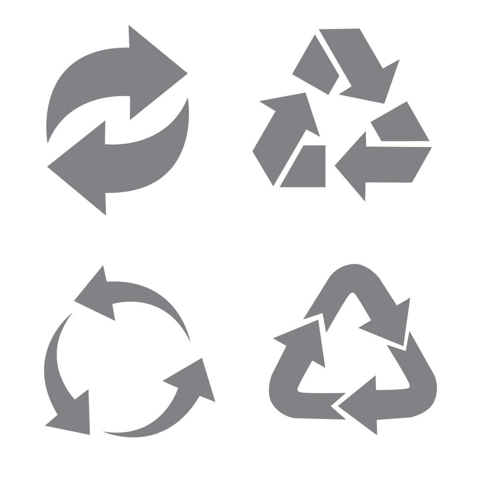 Set of vector universal recycling symbols.