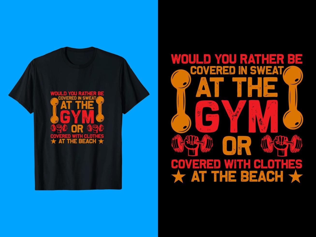 GYM T-shirt Design vector