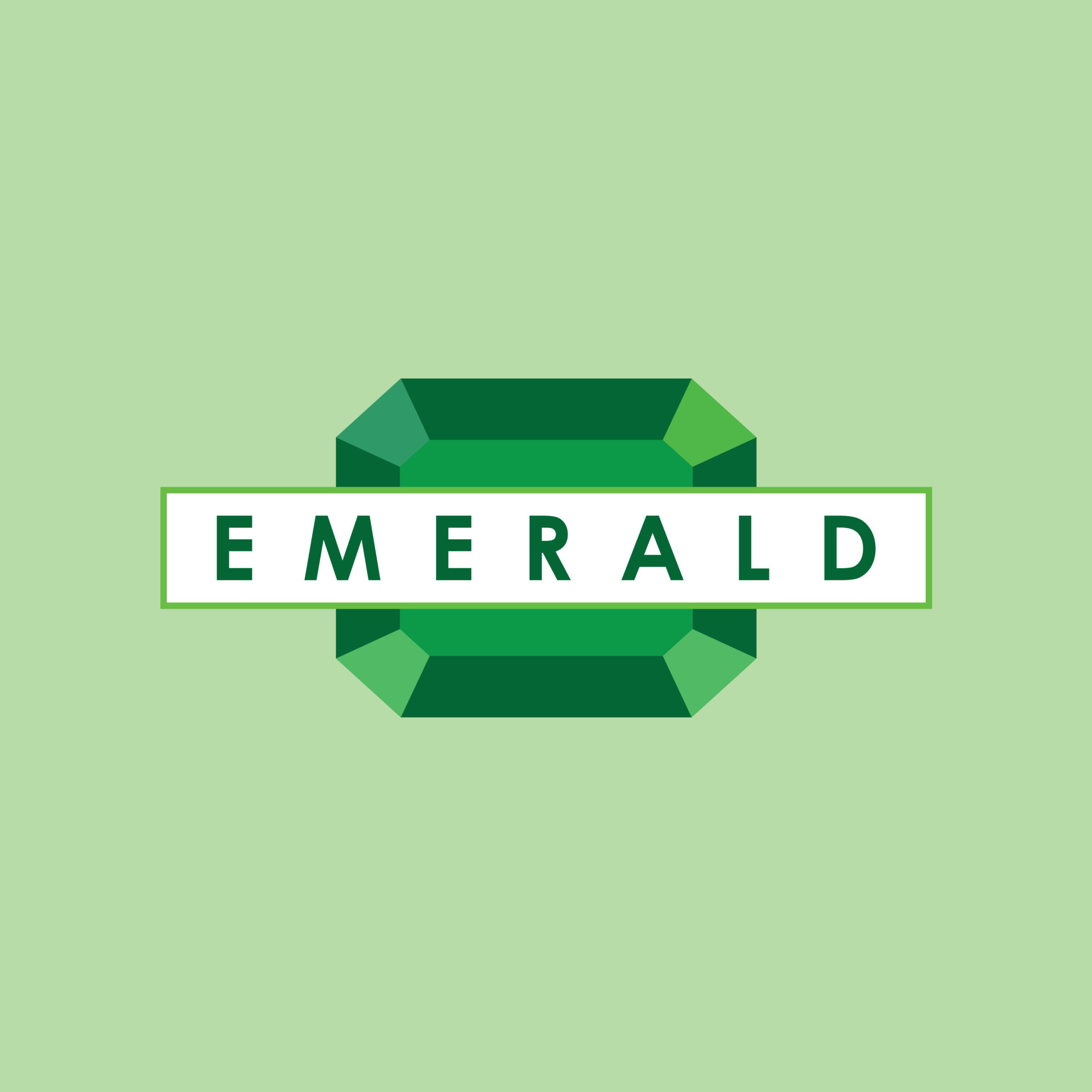 Emerald logo concept creative minimal design Vector Image