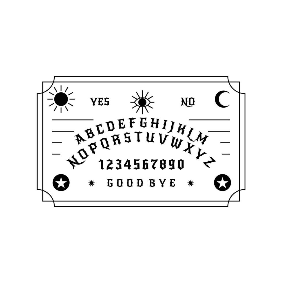 Ouija board origin of evil decorative design vector