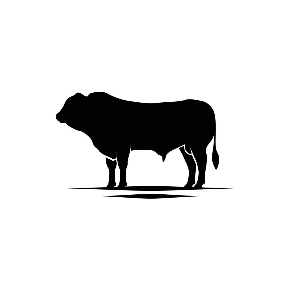 cattle angus cow buffalo bison livestock silhouette vector