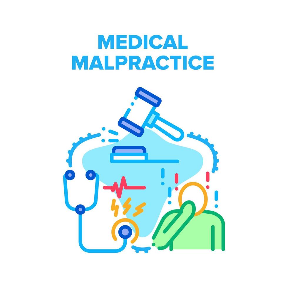 Medical Malpractice Error Vector Concept Color