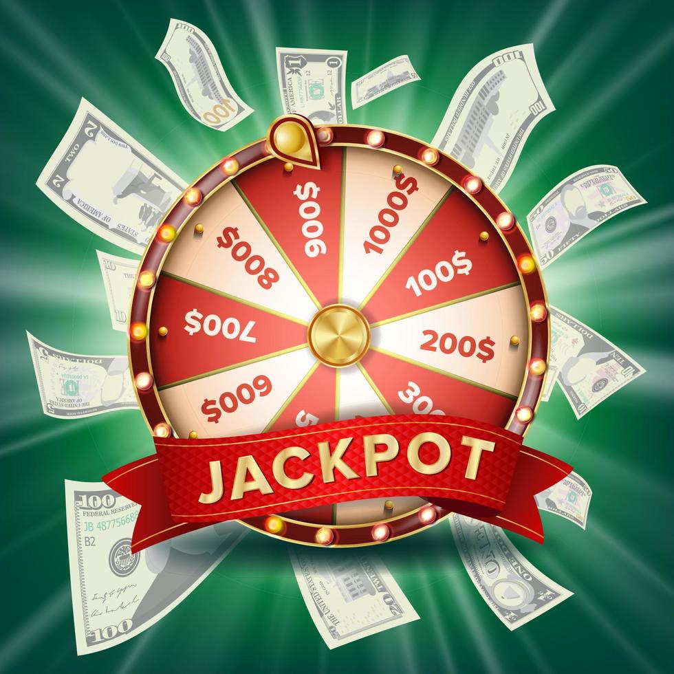 Fortune Wheel Banner Vector. Colorful Wheel. Gambling Jackpot Background. Glowing Casino Club Illustration vector