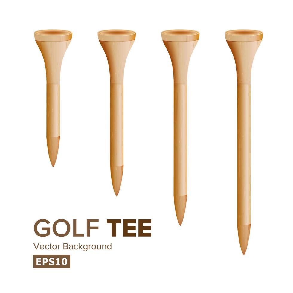 Golf Tees Vector. Realistic Illustration vector