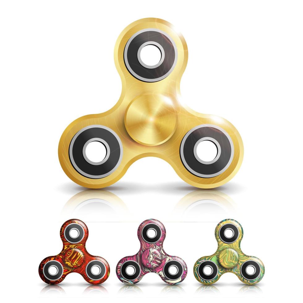 juego de juguetes spinner vector