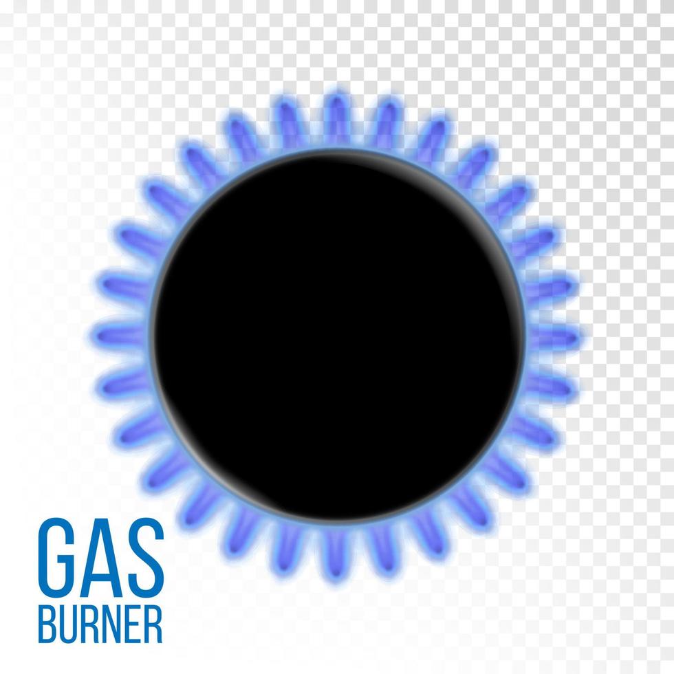Gas Burner Vector. Kitchen oven. Isolated On Transparent Background Realistic Illustration vector