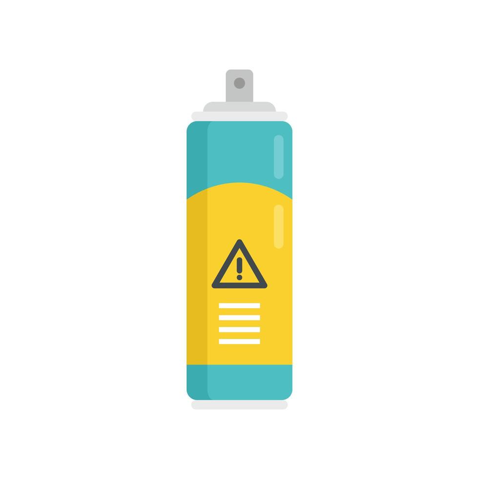 Disinfection danger spray icon, flat style vector