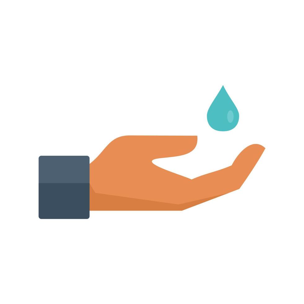 Disinfection hand icon, flat style vector