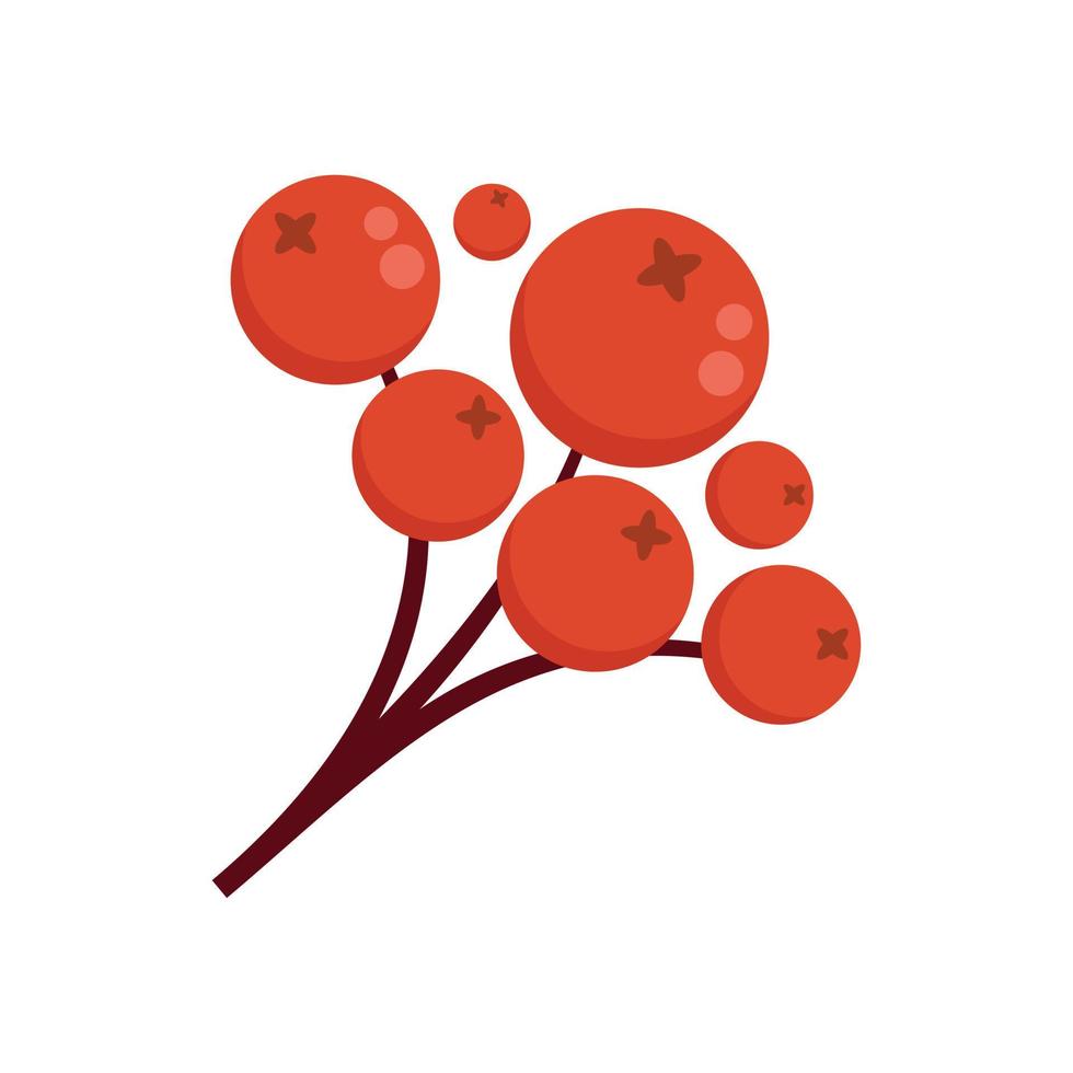 Rowan garden icon, flat style vector