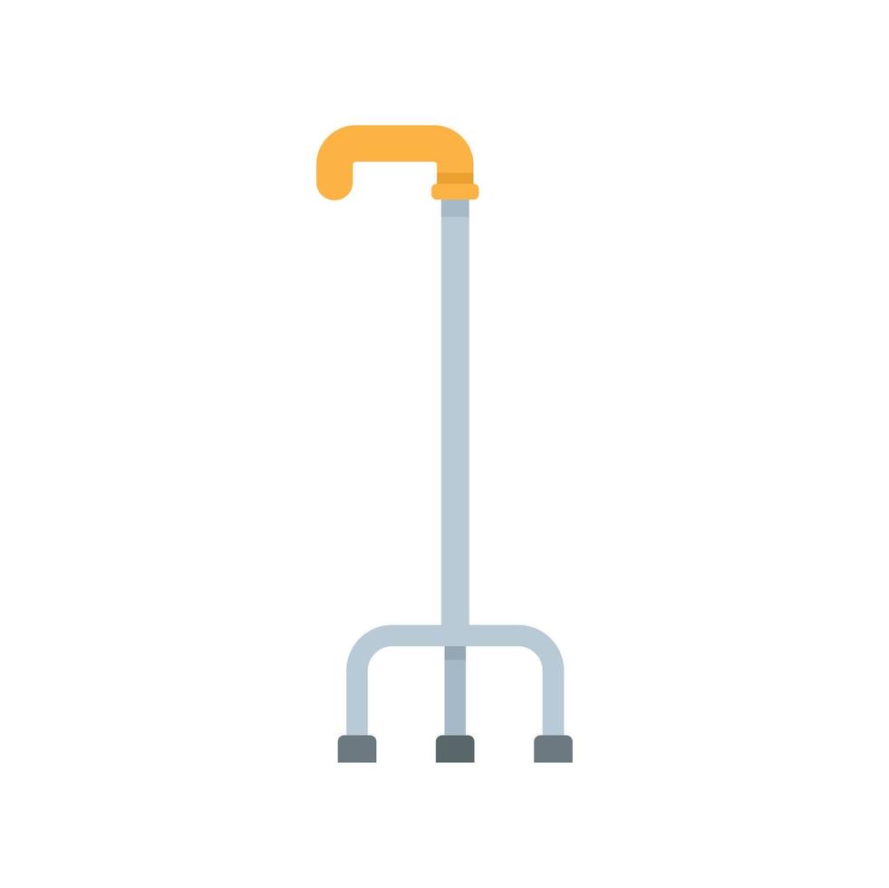 Medical walking stick icon, flat style vector