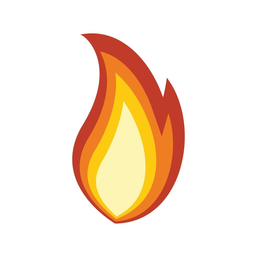 icono tribal de llama de fuego, estilo plano vector