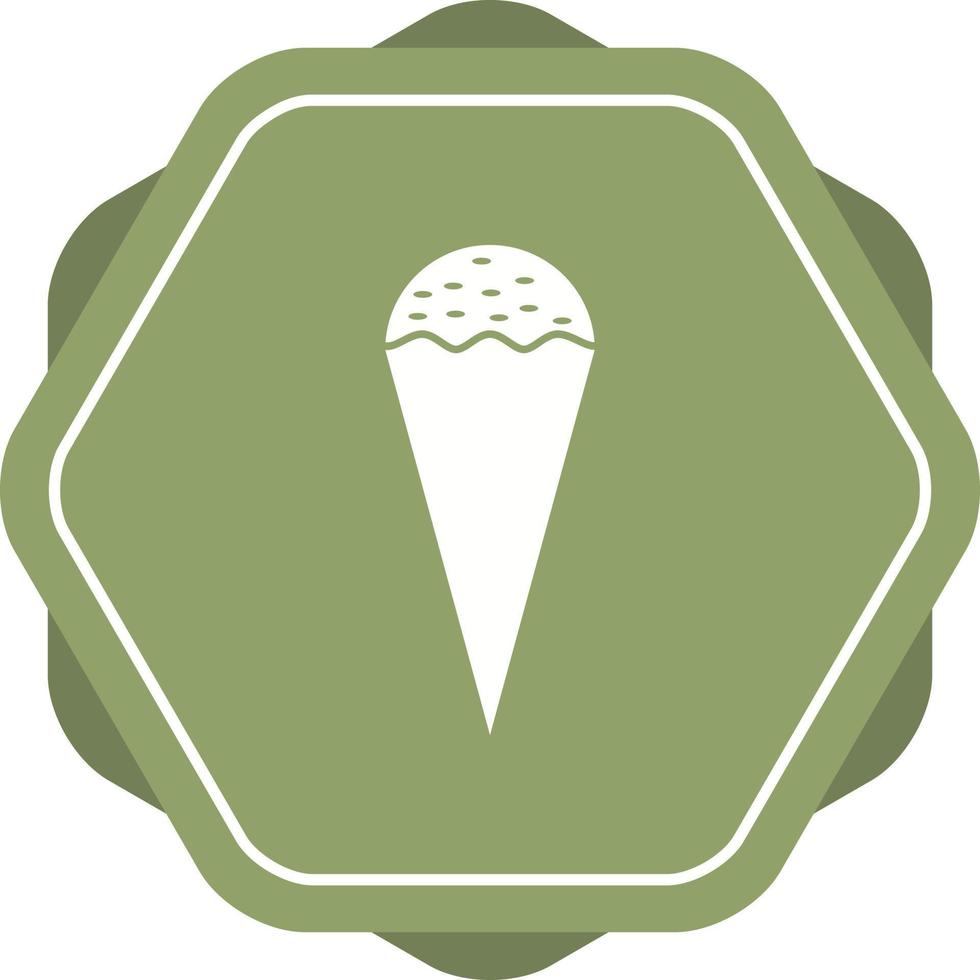 Unique Cone Ice cream Vector Glyph Icon