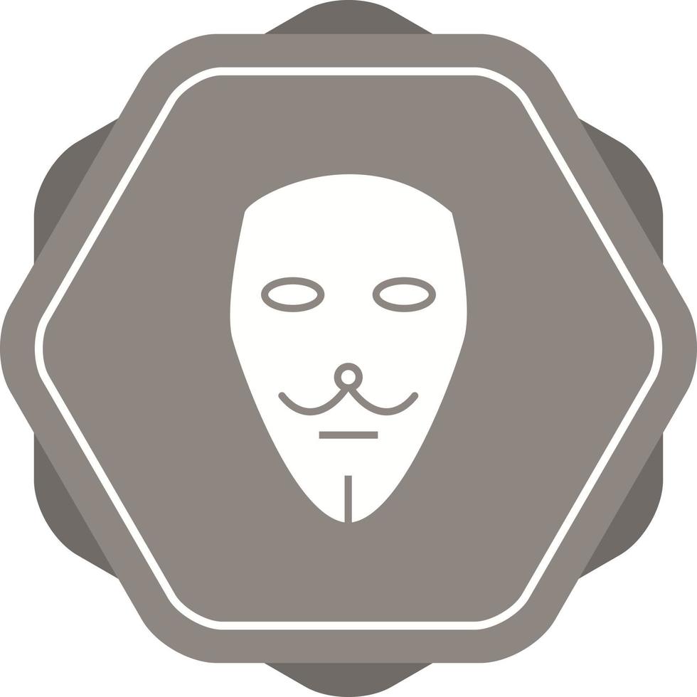 Unique Two Masks Vector Glyph Icon