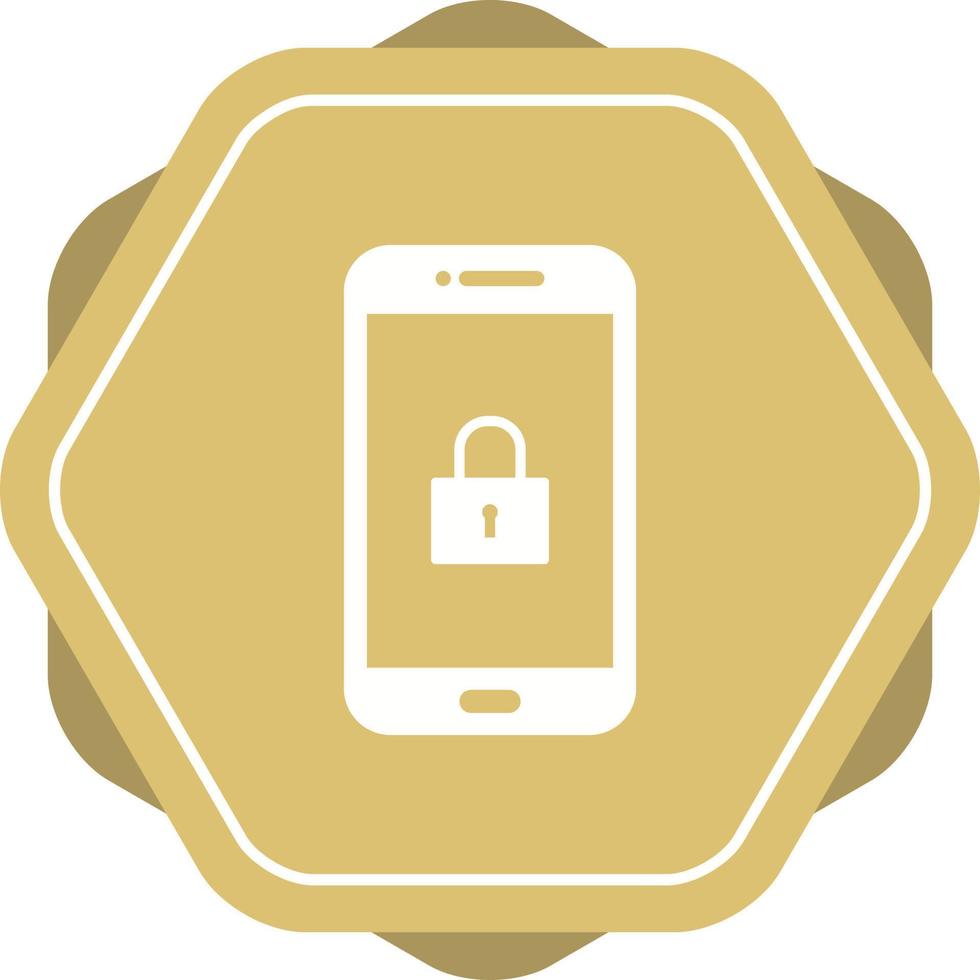 Unique Lock Screen Vector Glyph Icon